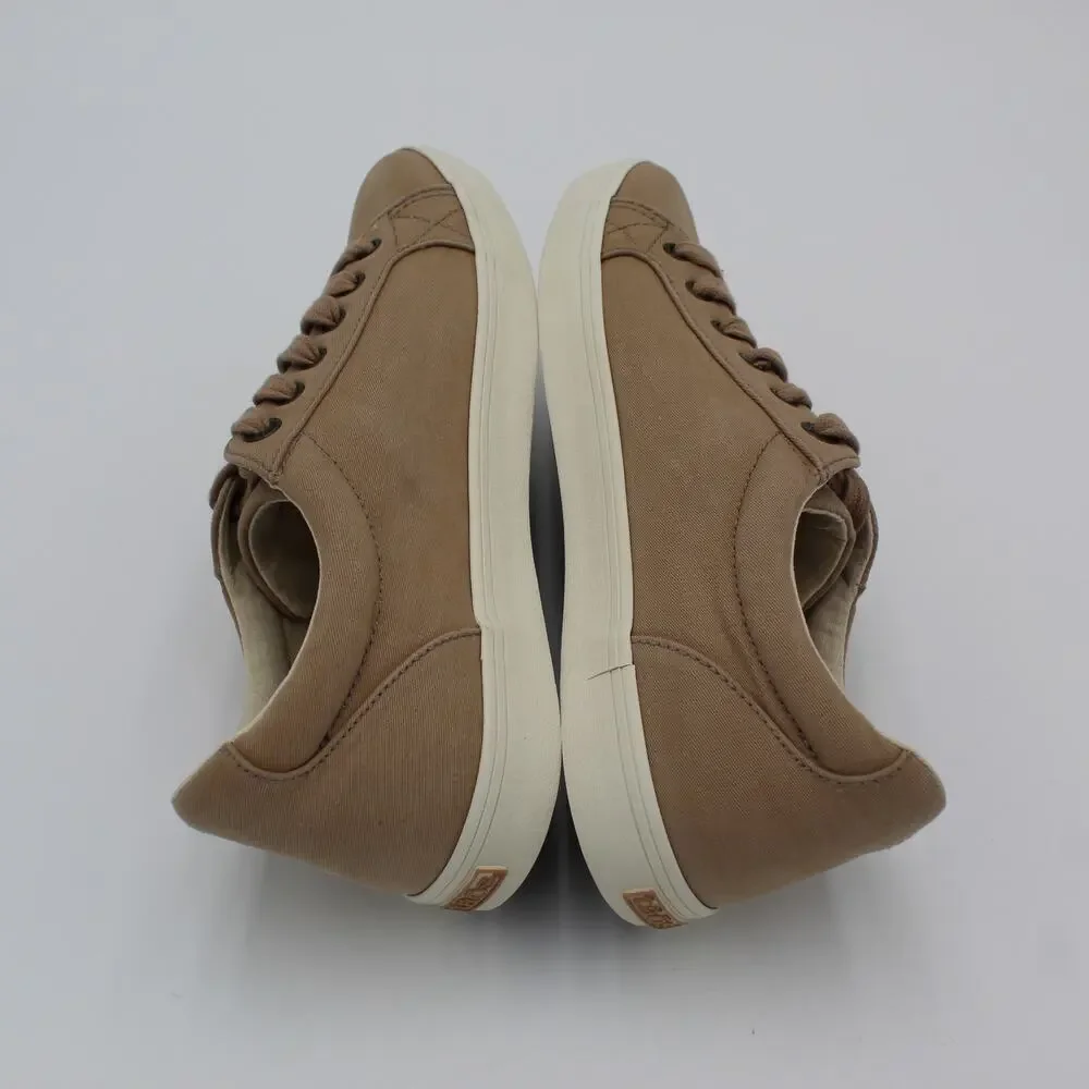 Taos Starsky Sneaker Mens 10 Brown Canvas Lace Up Comfort Casual Shoe Minimalist